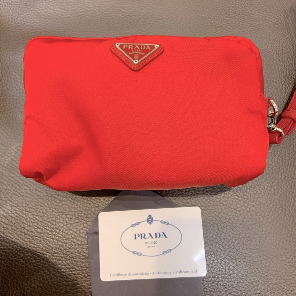 Prada cosmetic nylon pouch like new